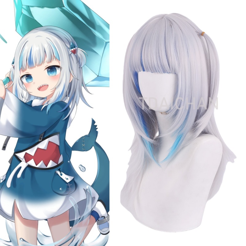 2025 Gawr Gura Cosplay Wig Whi - огляд і ціна Virtual Gaming Accessories
