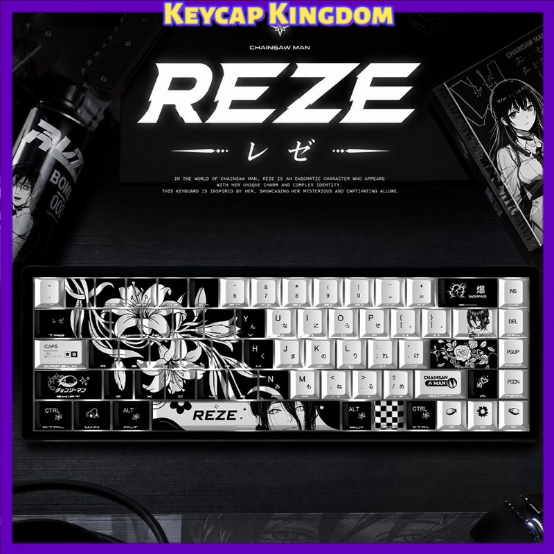 NEW Reze 5.0 Anime Keycaps Cha - огляд і ціна Gaming Accessories Men