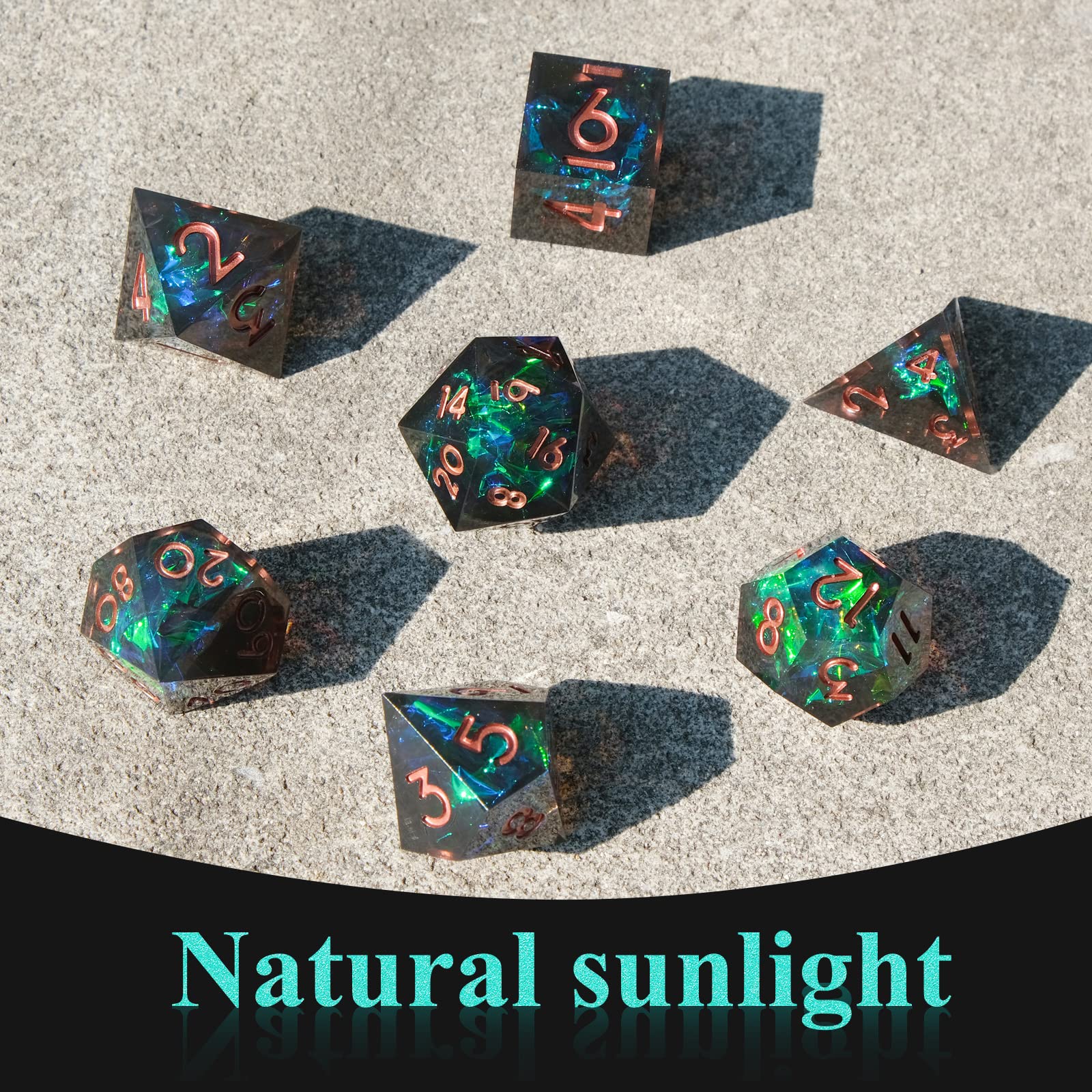 Resin Sharp Edge DND Dice Set  - огляд і ціна Gaming Handheld Accessories