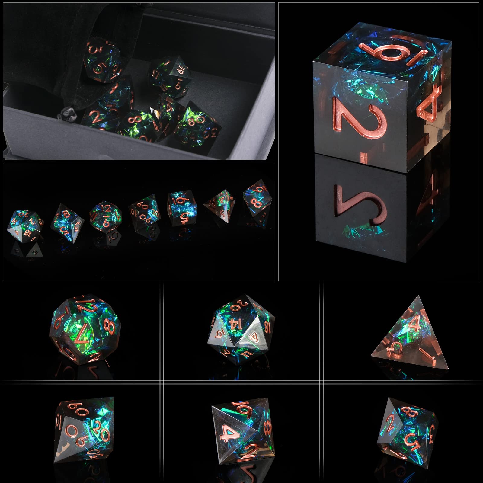 Resin Sharp Edge DND Dice Set  - огляд і ціна Gaming Handheld Accessories