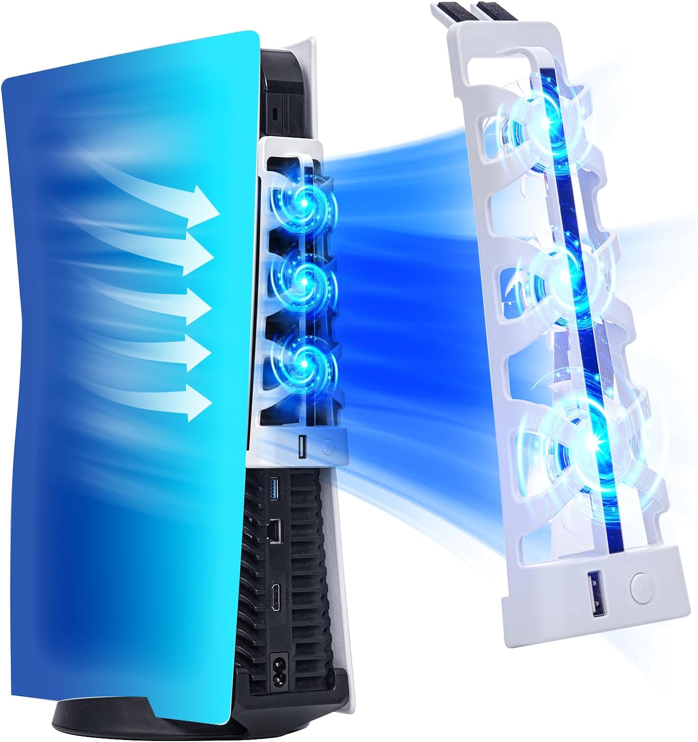 For PS5 Slient Cooling Fan wit - огляд і ціна Gaming Accessories Led